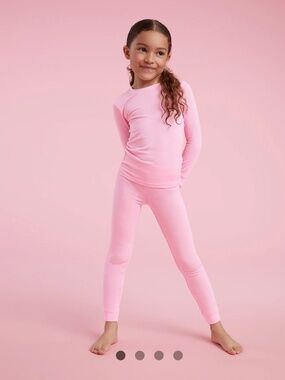 nuuds for kids TONES - Toddler PJ Set Long Sleeve  Bubblegum Color 5T